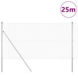 Vidaxl afrasteringspaal zilver 25 x 1 m (12 x 12 mm gaas) staal