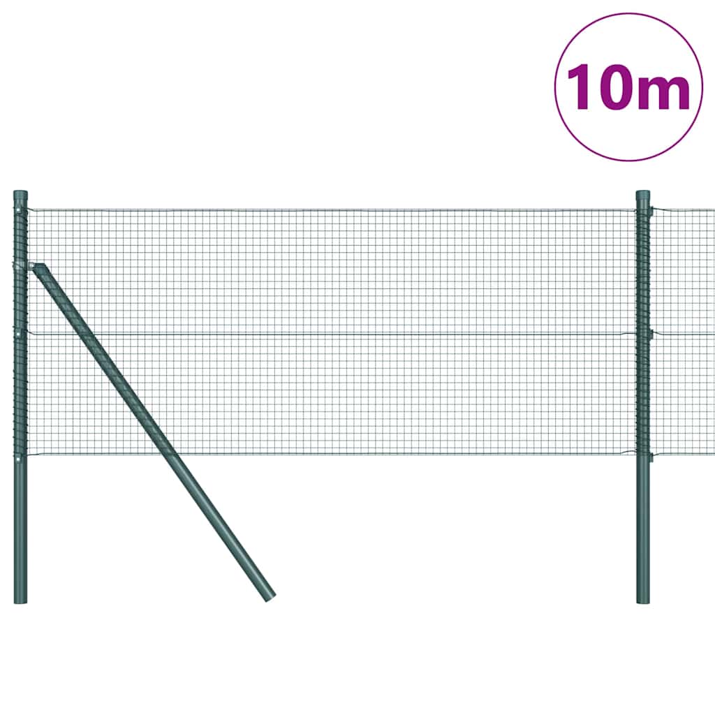 Vidaxl afrasteringspaal groen 10 x 0,8 m (16 x 16 mm gaas)