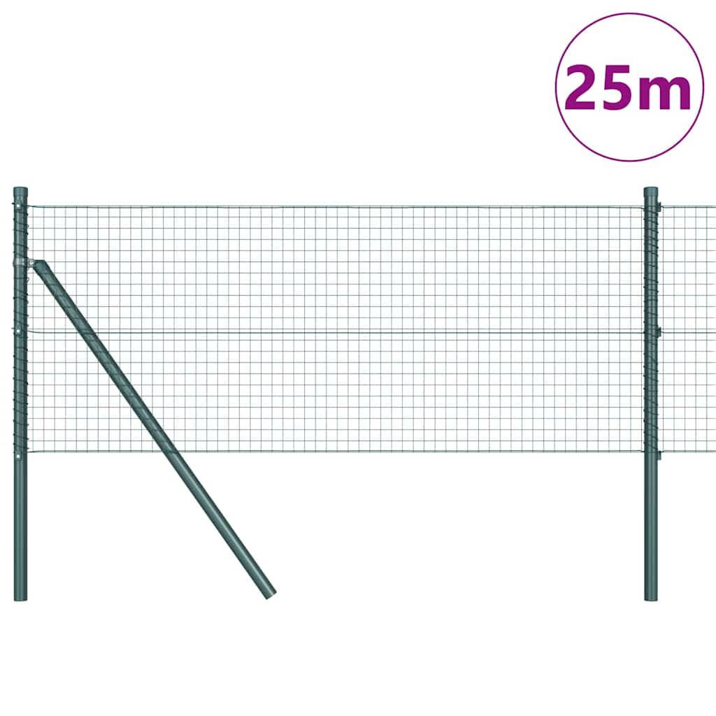 Vidaxl afrasteringspaal groen 25 x 0,4 m (25 x 25 mm gaas)