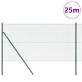 Vidaxl afrasteringspaal groen 25 x 1 m (19 x 19 mm gaas) staal