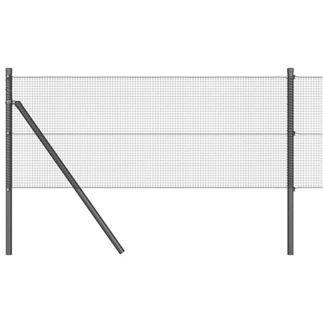 Vidaxl afrasteringspaal grijs 10 x 0,6 m (12 x 12 mm gaas)