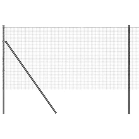 Vidaxl afrasteringspaal grijs 10 x 1 m (25 x 25 mm gaas) staal