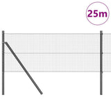 Vidaxl afrasteringspaal grijs 25 x 0,6 m (19 x 19 mm gaas)
