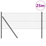 Vidaxl afrasteringspaal grijs 25 x 0,8 m (25 x 25 mm gaas)