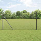 Vidaxl afrasteringspaal grijs 25 x 1 m (16 x 16 mm gaas) staal