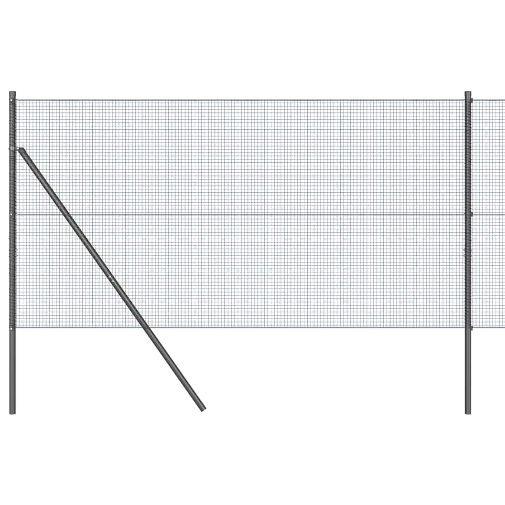 Vidaxl afrasteringspaal grijs 25 x 1 m (16 x 16 mm gaas) staal