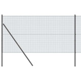 Vidaxl afrasteringspaal grijs 25 x 1 m (16 x 16 mm gaas) staal
