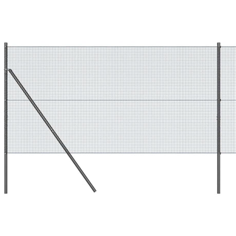 Vidaxl afrasteringspaal grijs 25 x 1 m (16 x 16 mm gaas) staal