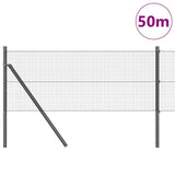 Vidaxl afrasteringspaal grijs 50 x 0,4 m (16 x 16 mm gaas)