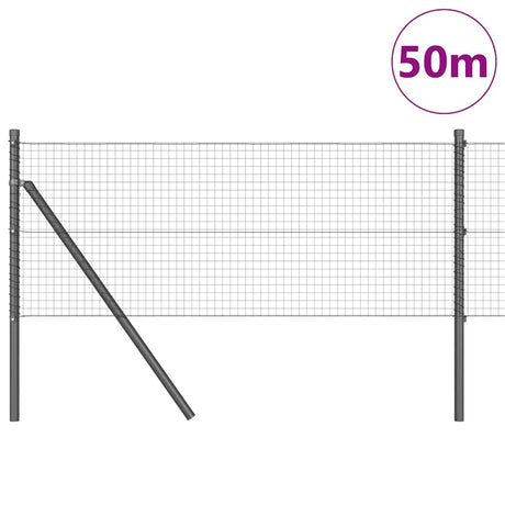 Vidaxl afrasteringspaal grijs 50 x 0,4 m (25 x 25 mm gaas)