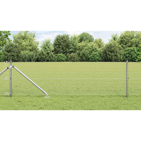 Vidaxl afrasteringspaal zilver 10 x 0,6 m (25 x 25 mm gaas) staal