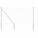Vidaxl afrasteringspaal zilver 10 x 0,8 m (25 x 25 mm gaas) staal