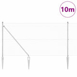 Vidaxl afrasteringspaal zilver 10 x 0,8 m (25 x 25 mm gaas) staal