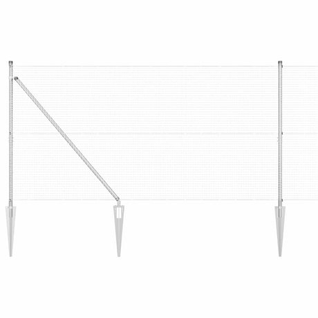 Vidaxl afrasteringspaal zilver 10 x 1,2 m (19 x 19 mm gaas) staal
