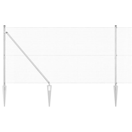 Vidaxl afrasteringspaal zilver 10 x 1,4 m (12 x 12 mm gaas) staal