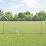 Vidaxl afrasteringspaal zilver 10 x 1,4 m (25 x 25 mm gaas) staal