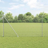 Vidaxl afrasteringspaal zilver 10 x 1,5 m (25 x 25 mm gaas) staal