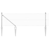 Vidaxl afrasteringspaal zilver 25 x 0,4 m (19 x 19 mm gaas) staal