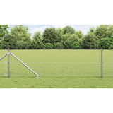 Vidaxl afrasteringspaal zilver 25 x 0,6 m (25 x 25 mm gaas) staal