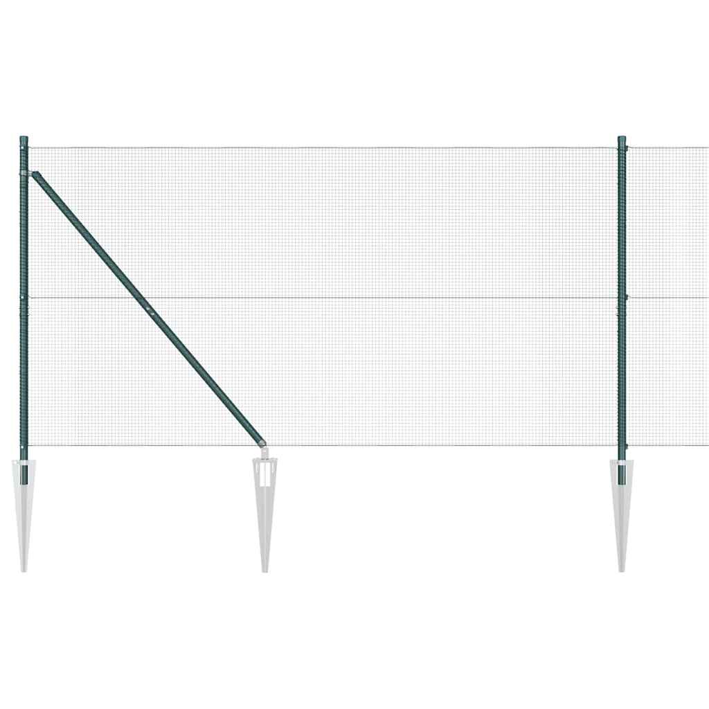 Vidaxl afrasteringspaal groen 10 x 1,2 m (12 x 12 mm gaas)