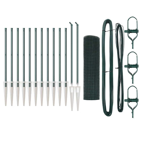 Vidaxl afrasteringspaal groen 25 x 0,6 m (16 x 16 mm gaas)
