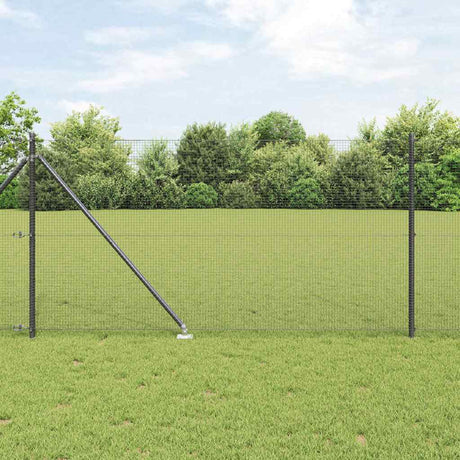 Vidaxl afrasteringspaal grijs 10 x 1 m (16 x 16 mm gaas) staal