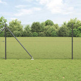 Vidaxl afrasteringspaal grijs 10 x 1,4 m (12 x 12 mm gaas)