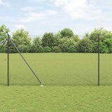 Vidaxl afrasteringspaal grijs 10 x 1,5 m (16 x 16 mm gaas)