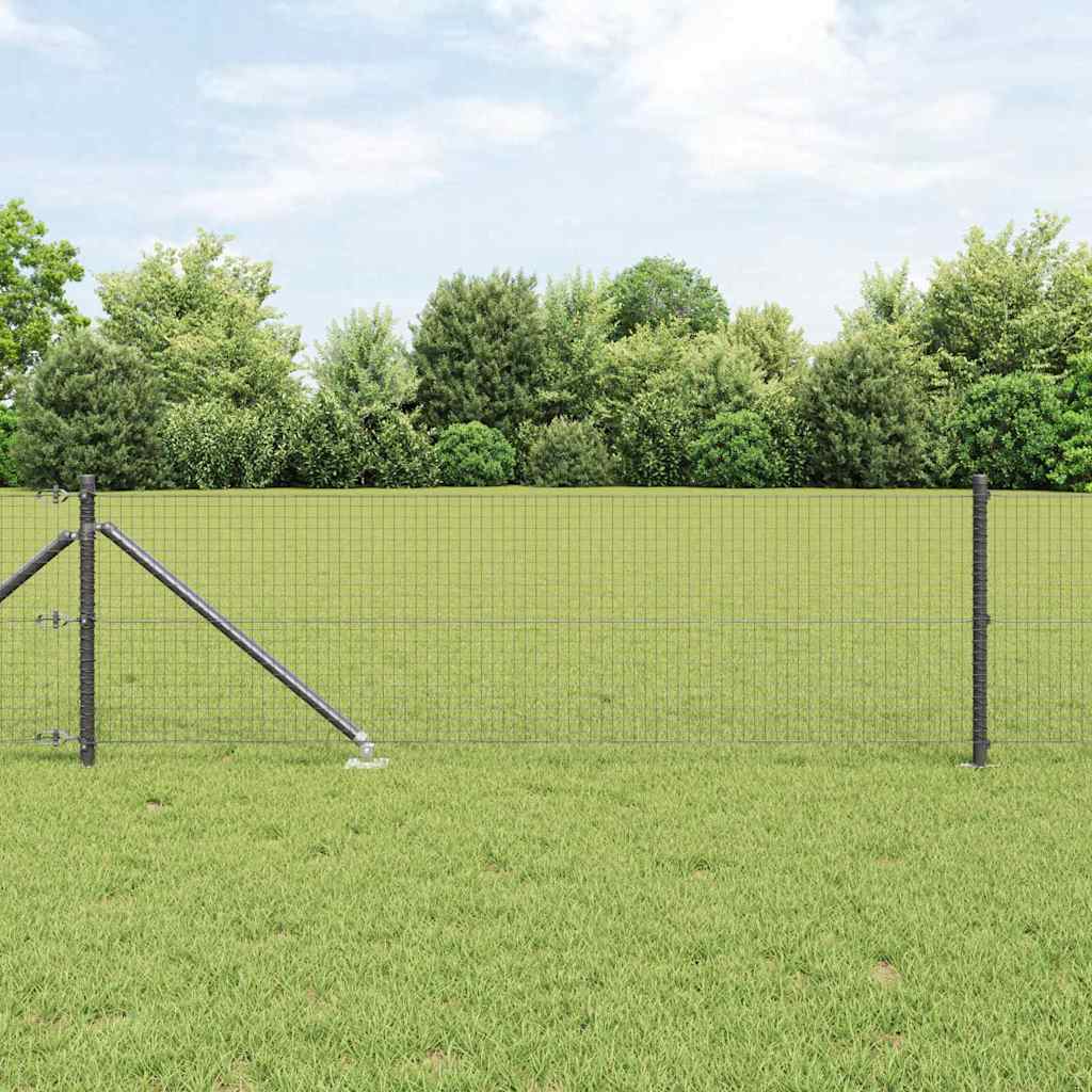 Vidaxl afrasteringspaal grijs 25 x 0,4 m (25 x 25 mm gaas)