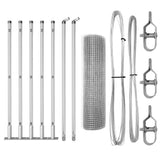 Vidaxl afrasteringspaal zilver 10 x 0,5 m (16 x 16 mm gaas) staal