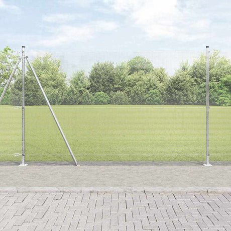 Vidaxl afrasteringspaal zilver 10 x 1,4 m (12 x 12 mm gaas) staal