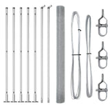 Vidaxl afrasteringspaal zilver 10 x 1,4 m (12 x 12 mm gaas) staal