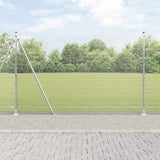 Vidaxl afrasteringspaal zilver 10 x 1,5 m (12 x 12 mm gaas) staal