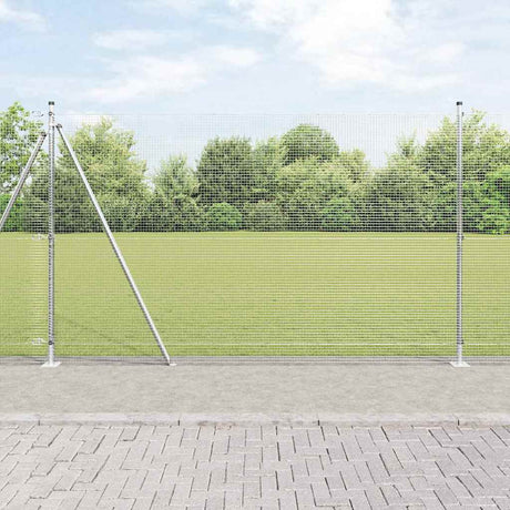 Vidaxl afrasteringspaal zilver 10 x 1,6 m (16 x 16 mm gaas) staal