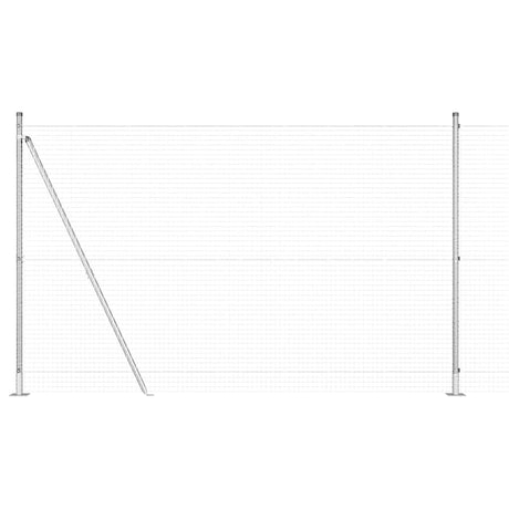 Vidaxl afrasteringspaal zilver 10 x 1,6 m (25 x 25 mm gaas) staal