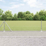 Vidaxl afrasteringspaal zilver 25 x 0,5 m (16 x 16 mm gaas) staal
