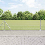 Vidaxl afrasteringspaal zilver 25 x 0,6 m (12 x 12 mm gaas) staal
