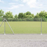 Vidaxl afrasteringspaal zilver 25 x 0,8 m (19 x 19 mm gaas) staal