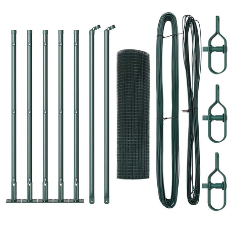 Vidaxl afrasteringspaal groen 10 x 0,5 m (19 x 19 mm gaas) staal