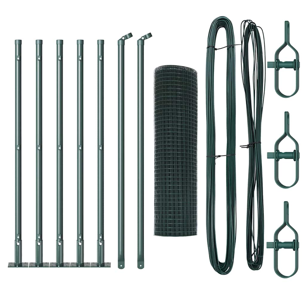 Vidaxl afrasteringspaal groen 10 x 0,6 m (12 x 12 mm gaas)