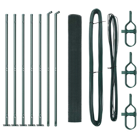 Vidaxl afrasteringspaal groen 10 x 0,8 m (19 x 19 mm gaas)