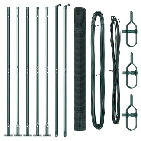 Vidaxl afrasteringspaal groen 10 x 1,5 m (16 x 16 mm gaas)