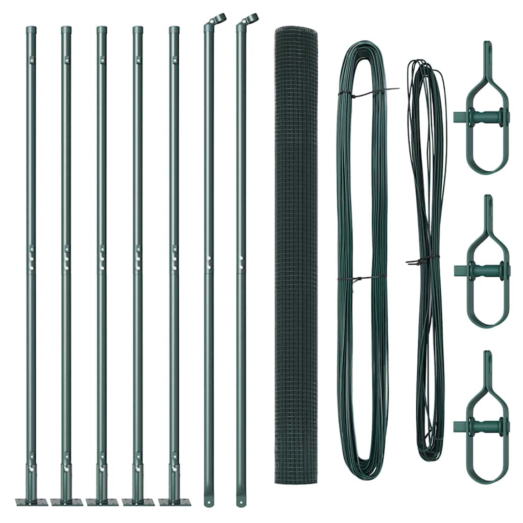Vidaxl afrasteringspaal groen 10 x 1,6 m (12 x 12 mm gaas)