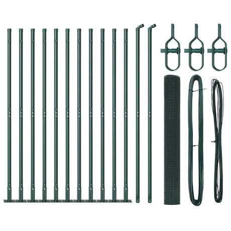 Vidaxl afrasteringspaal groen 25 x 1,2 m (25 x 25 mm gaas)