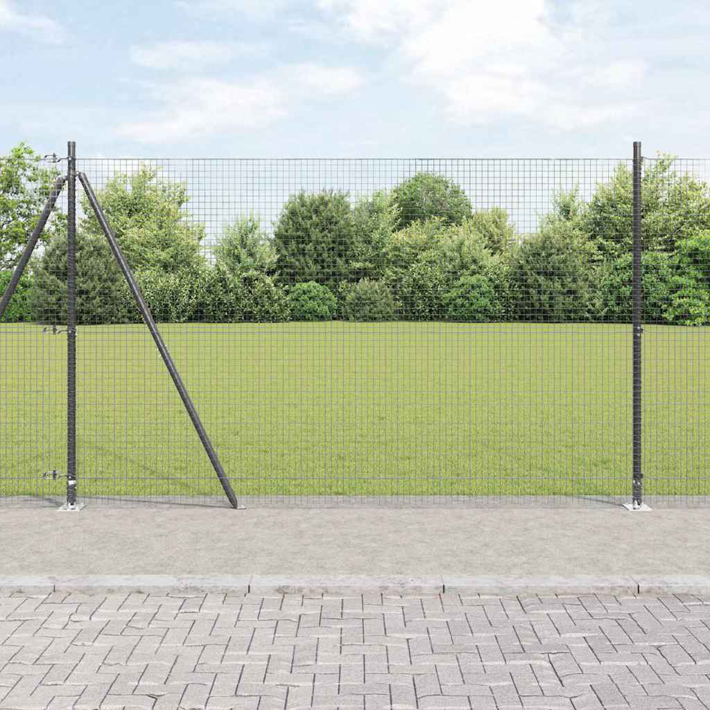Vidaxl afrasteringspaal grijs 10 x 1,4 m (25 x 25 mm gaas)