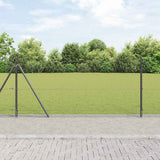 Vidaxl afrasteringspaal grijs 25 x 1 m (25 x 25 mm gaas) staal