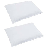 Vidaxl hoofdkussen met kussen 2 pcs wit 50 x 75 cm veren