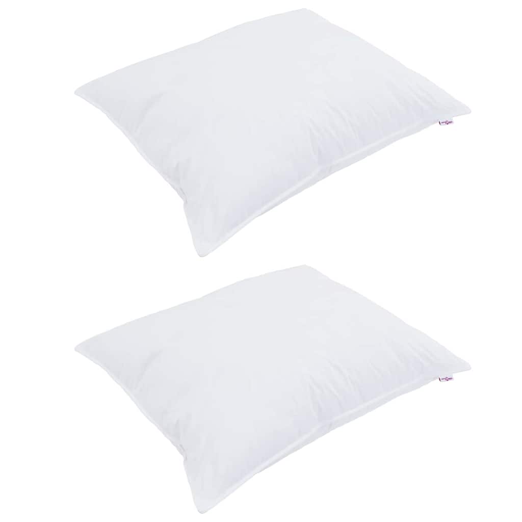 Vidaxl hoofdkussen met kussen 2 pcs wit 40 x 60 cm katoen