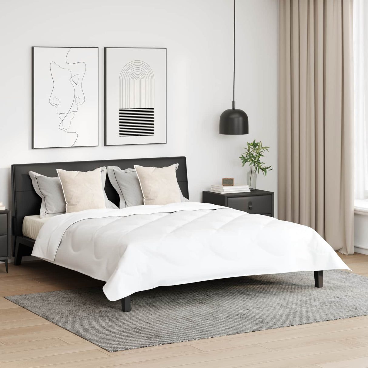 Vidaxl hoofdkussen met kussen 2 pcs wit 60 x 60 cm katoen
