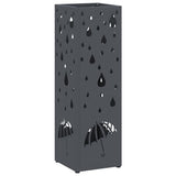 Vidaxl paraplu standaard antraciet 15,5 x 15,5 x 49 cm metaal